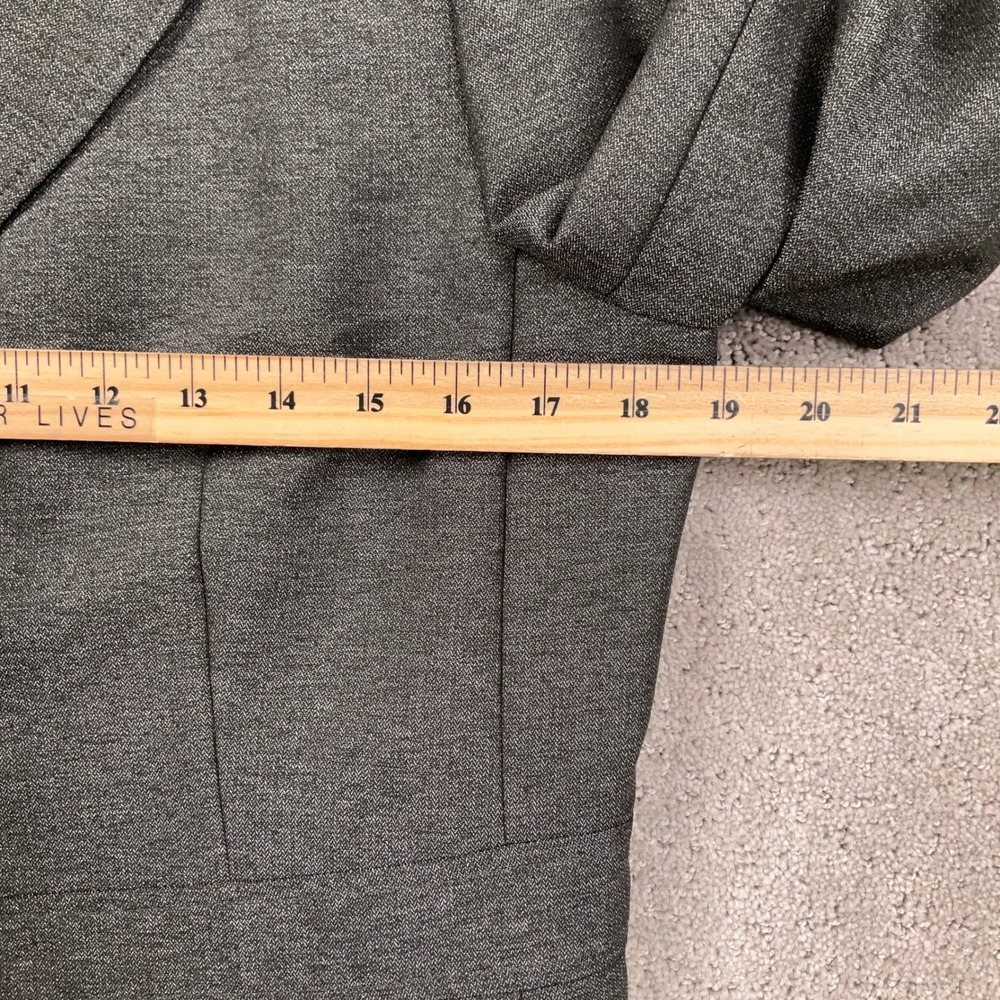 Le Suit Pantsuit Women 8 30W 30.5L Gray Mini Herringbone‎ Career Neutral Classic - Picture 7 of 16